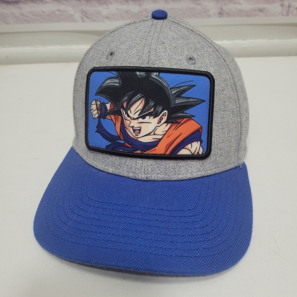 Dragonball Z Goku Patch Snapback Baseball‎ Cap Hat Adjustable Blue Gray
